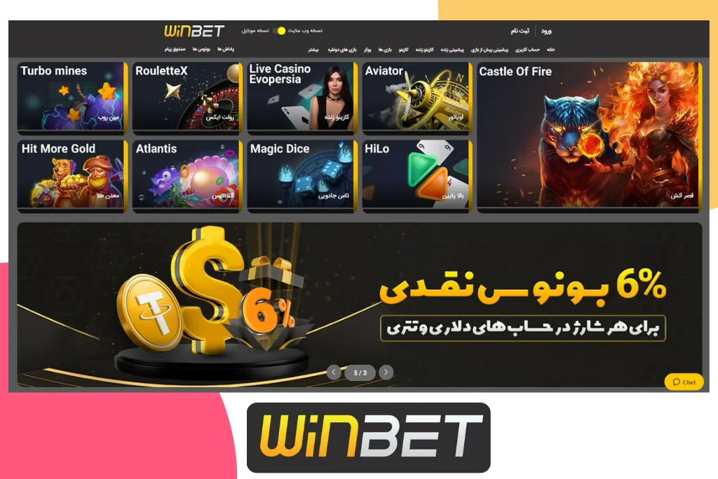 سایت وین بت (winbet) بررسی اعتبار و لینک ورود بدون فیلتر