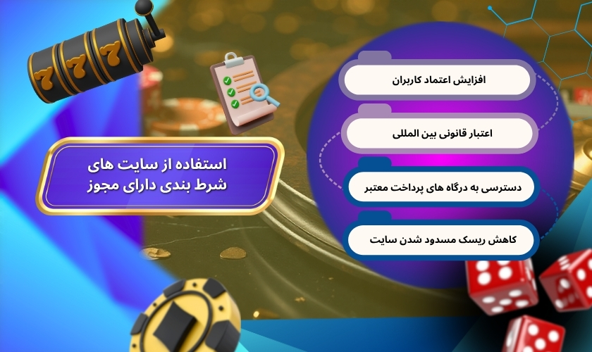 مزایای استفاده از سایت های شرط بندی دارای مجوز
